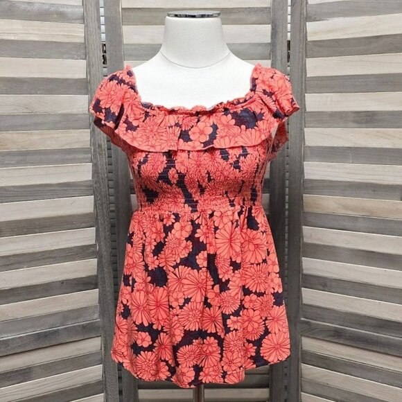 Ruffle Smocked Maternity Tank Top | Isabel Maternity | Small - Picture 1 of 11